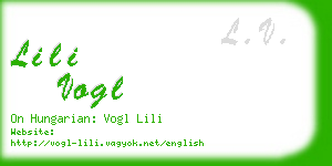 lili vogl business card